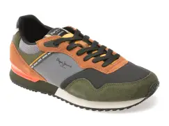 Pantofi sport PEPE JEANS kaki, MS40012, din material textil imagine