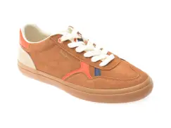 Pantofi sport PEPE JEANS maro, TRAVIS CITY, din piele naturala imagine