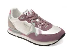 Pantofi sport PEPE JEANS mov, BRIT PRINTY, din material textil imagine