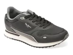 Pantofi sport PEPE JEANS negri, MS40007, din material textil imagine
