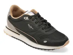 Pantofi sport PEPE JEANS negri, MS40033, din material textil imagine