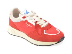 Pantofi sport PEPE JEANS rosii, LS60035, din material textil imagine