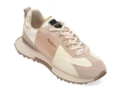 Pantofi sport PEPE JEANS roz, LS60037, din material textil si piele naturala imagine