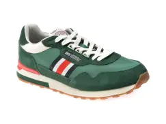 Pantofi sport PEPE JEANS verzi, KINGSTON HERITAGE, din material textil imagine