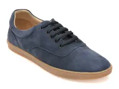 Pantofi sport RELAX bleumarin, 8135, din piele intoarsa imagine