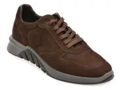 Pantofi sport RELAX maro, 2623, din piele intoarsa imagine