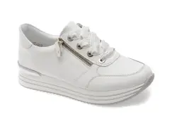 Pantofi sport REMONTE albi, D1302, din piele naturala imagine