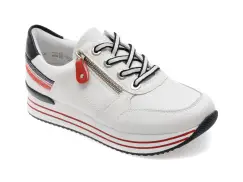 Pantofi sport REMONTE albi, D1312, din piele naturala imagine
