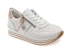 Pantofi sport REMONTE albi, D1327, din piele naturala imagine