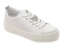 Pantofi sport REMONTE albi, D1C03, din piele naturala imagine