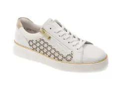 Pantofi sport REMONTE albi, D2E03, din piele naturala imagine