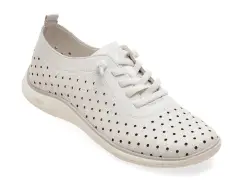 Pantofi sport REMONTE albi, D3G03, din piele naturala imagine
