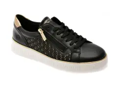 Pantofi sport REMONTE negri, D2E03, din piele naturala imagine