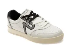 Pantofi sport REPLAY alb-negru, MZ5N08L, din piele naturala imagine