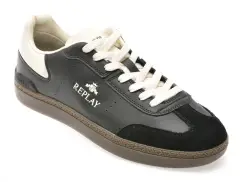 Pantofi sport REPLAY negri, GMSD7, din piele naturala imagine
