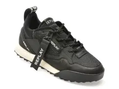 Pantofi sport REPLAY negri, MS8L15L, din material textil imagine