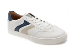 Pantofi sport RIEKER albi, U0708, din piele naturala imagine