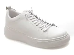 Pantofi sport RIEKER albi, W2301, din piele naturala imagine