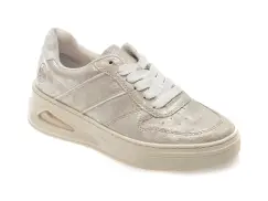 Pantofi sport RIEKER argintii, N6402, din piele ecologica imagine