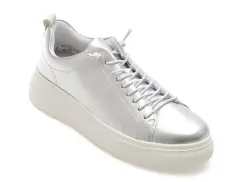 Pantofi sport RIEKER argintii, W2301, din piele naturala imagine