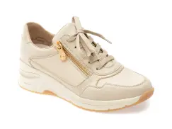 Pantofi sport RIEKER bej, N9301, din piele ecologica imagine