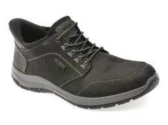 Pantofi sport RIEKER negri, 3674, din piele naturala imagine