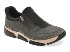 Pantofi sport RIEKER negri, 45965, din piele ecologica imagine