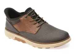 Pantofi sport RIEKER negri, B3357, din material textil imagine