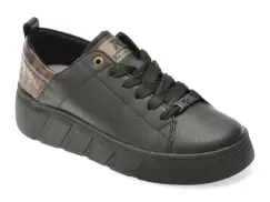 Pantofi sport RIEKER negri, W2602, din piele naturala imagine