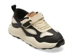 Pantofi sport SELECTION KIDS alb-negru, W313, din material textil imagine