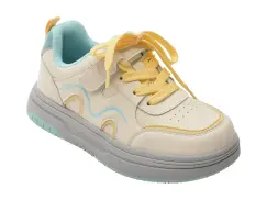 Pantofi sport SELECTION KIDS albi, 2553, din piele naturala imagine