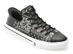 Pantofi sport SKECHERS alb-negru, 251017, din piele naturala imagine
