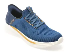 Pantofi sport SKECHERS albastri, 210810, din material textil imagine
