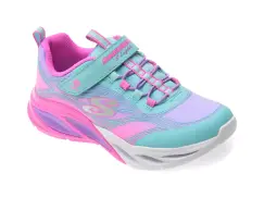 Pantofi sport SKECHERS albastri, COSMIC GLOW, din material textil imagine