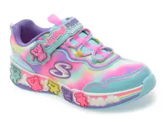 Pantofi sport SKECHERS albastri, GUMMY FRIENDS, din material textil imagine