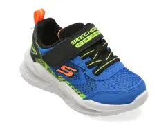 Pantofi sport SKECHERS albastri, METEOR-LIGHTS 2.0, din material textil imagine