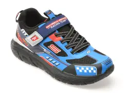 Pantofi sport SKECHERS albastri, SKECH TRACKS, din material textil imagine