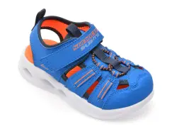 Pantofi sport SKECHERS albastri, SOLA GLOW SANDAL, din piele ecologica imagine