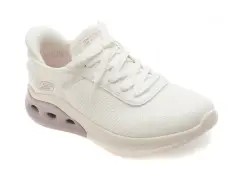 Pantofi sport SKECHERS albi, 117638, din material textil imagine
