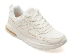 Pantofi sport SKECHERS albi, 117648, din material textil imagine