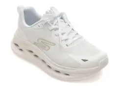Pantofi sport SKECHERS albi, 129409, din material textil imagine