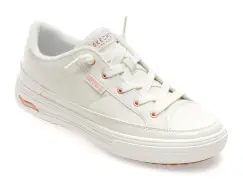 Pantofi sport SKECHERS albi, 177189, din piele ecologica imagine