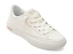 Pantofi sport SKECHERS albi, 177189, din piele ecologica imagine