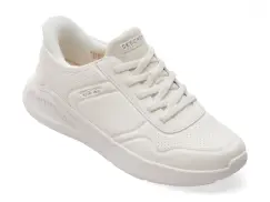 Pantofi sport SKECHERS albi, 177394, din piele ecologica imagine
