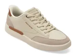 Pantofi sport SKECHERS albi, 211370, din piele naturala imagine