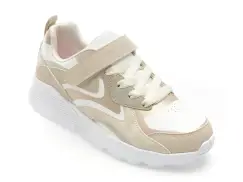 Pantofi sport SKECHERS albi, 310380L, din piele ecologica imagine