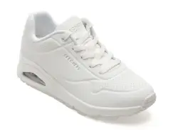 Pantofi sport SKECHERS albi, 73690, din piele ecologica imagine