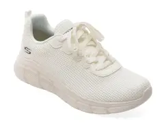 Pantofi sport SKECHERS albi, BOBS B FLEX, din material textil imagine
