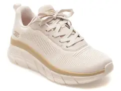 Pantofi sport SKECHERS albi, BOBS B FLEX HI, din material textil imagine