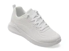 Pantofi sport SKECHERS albi, BOBS BUNO, din piele ecologica imagine